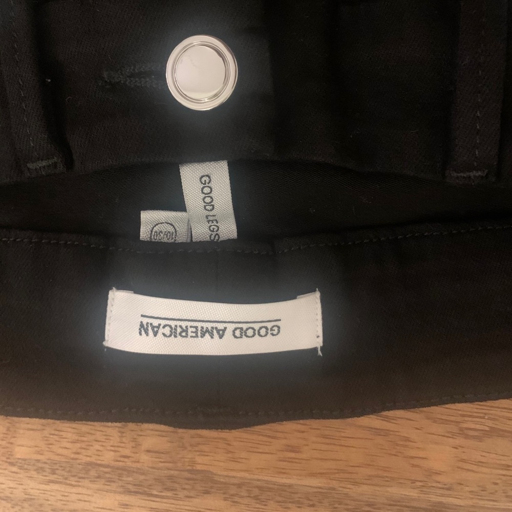 Good American good legs black denim jeans